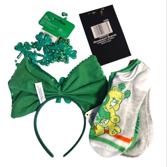 Care Bears St Patrick's Day Festive Accessories Bundle of 4 NWT - Picture 16 of 16